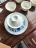 益工坊（YIGONGFANG） 茶具 白瓷盖碗茶杯三才碗茶具 白瓷盖碗150ml 实拍图