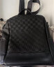 KOFTA品牌 棋盘格真皮双肩包女2025新款女士背包休闲书包百搭生日礼物 黑色 实拍图