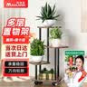 漫德莱 铁艺多层花架子家用落地花盆架室内多层养花置物架可移动带轮款 实拍图