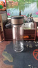 【京东物流配送】高硼硅双层玻璃杯大容量泡茶杯水杯子茶水分离杯 【双层加厚】茶杯350ml1只 实拍图