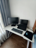 甄严选电脑桌台式电竞桌椅套装组合桌子办公家用桌学习桌书房书桌写字桌 【白架+白碳纤纹面】单桌120*60 实拍图