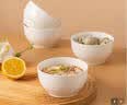 京东京造汤碗 饭面碗陶瓷蒸鸡蛋羹沙拉家用 奶油华夫 5.5英寸碗*6 实拍图
