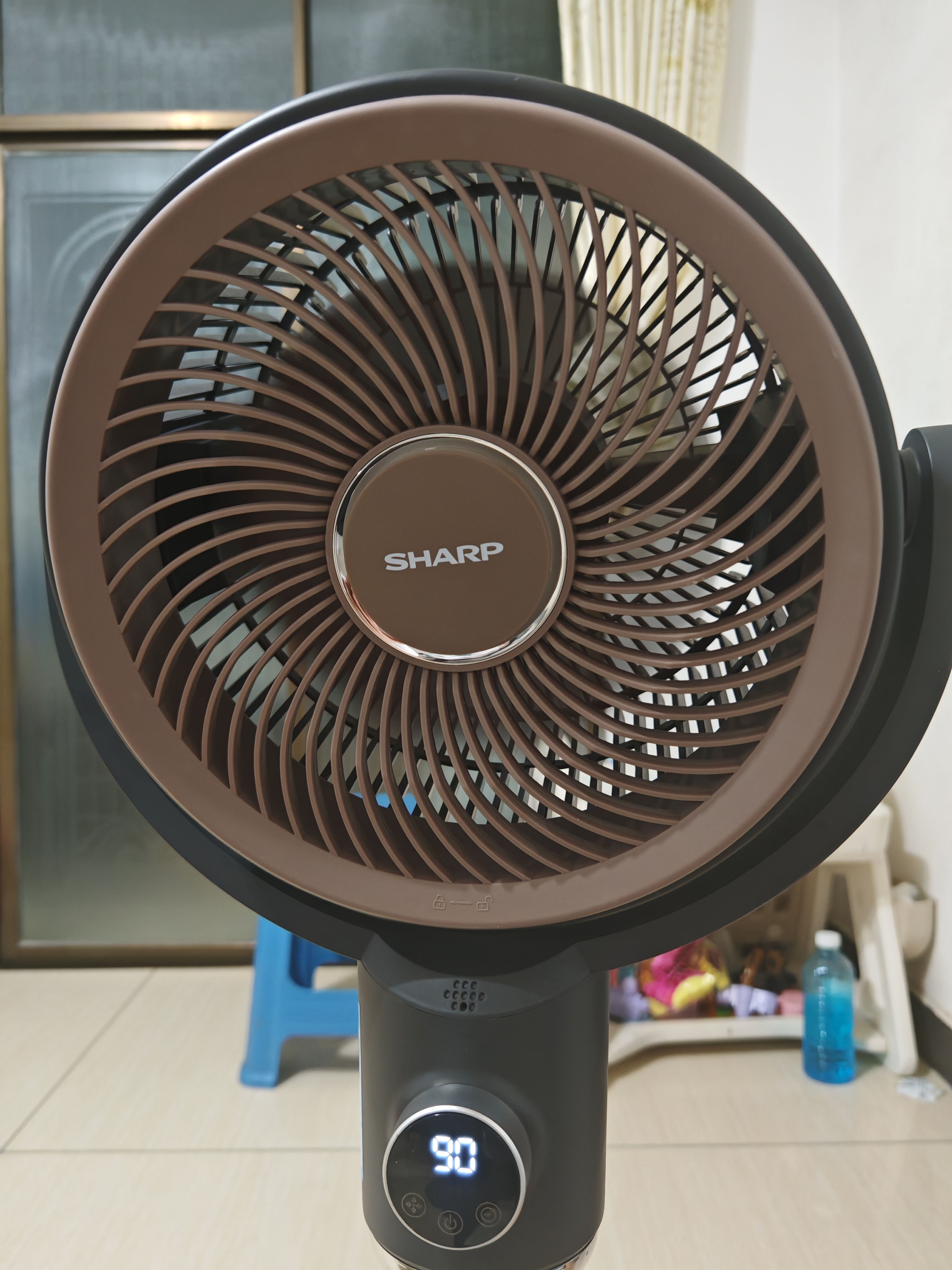 夏普风精灵空气循环扇电风扇落地扇家用卧室大风力静轻音自清洁一级能效摇头电扇PJ-CD433A-W 实拍图