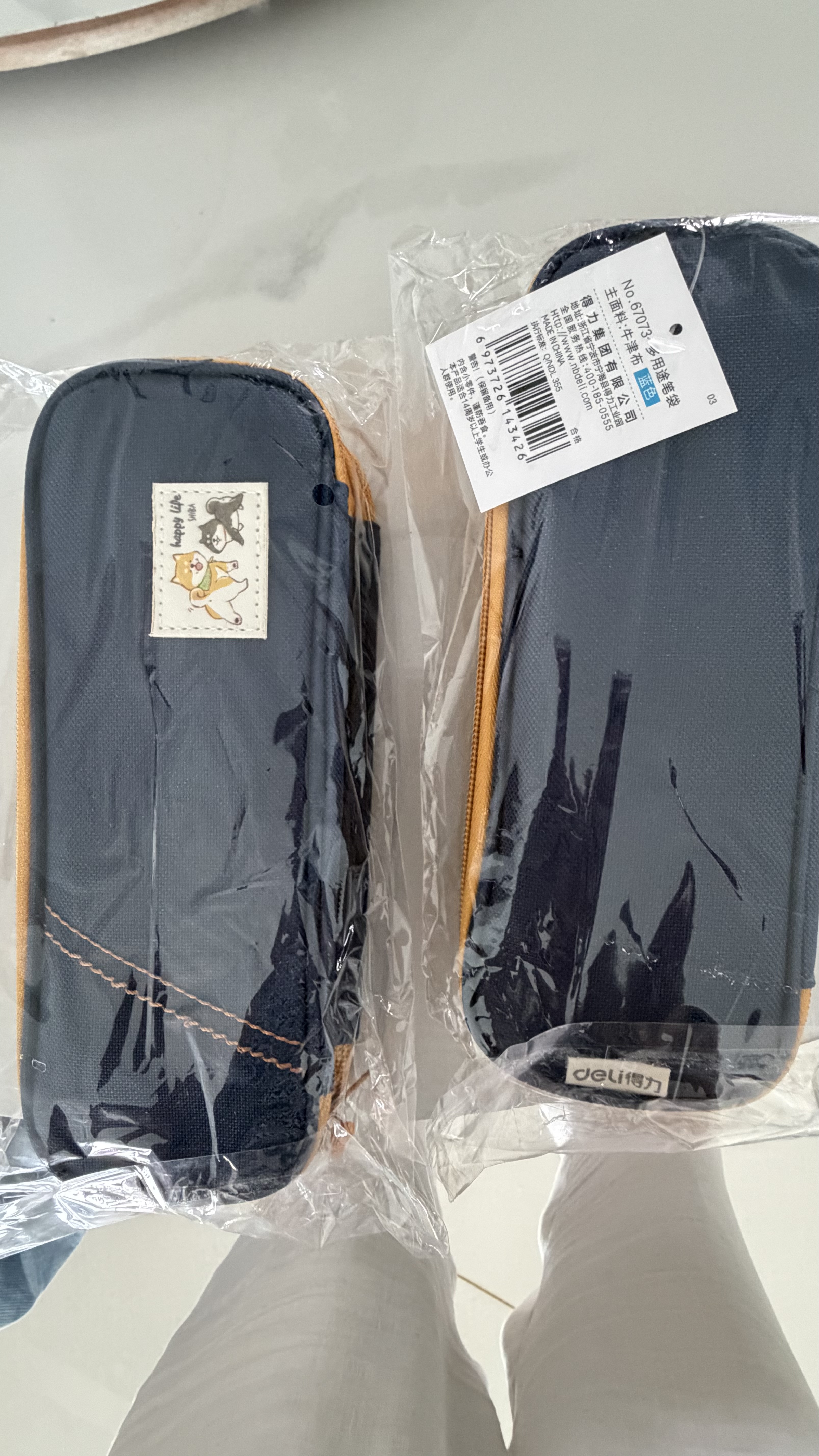 得力(deli)大容量三层学生笔袋 可爱柴犬系列铅笔盒 多功能文具铅笔收纳盒 蓝色男女孩礼物毕业礼物 实拍图