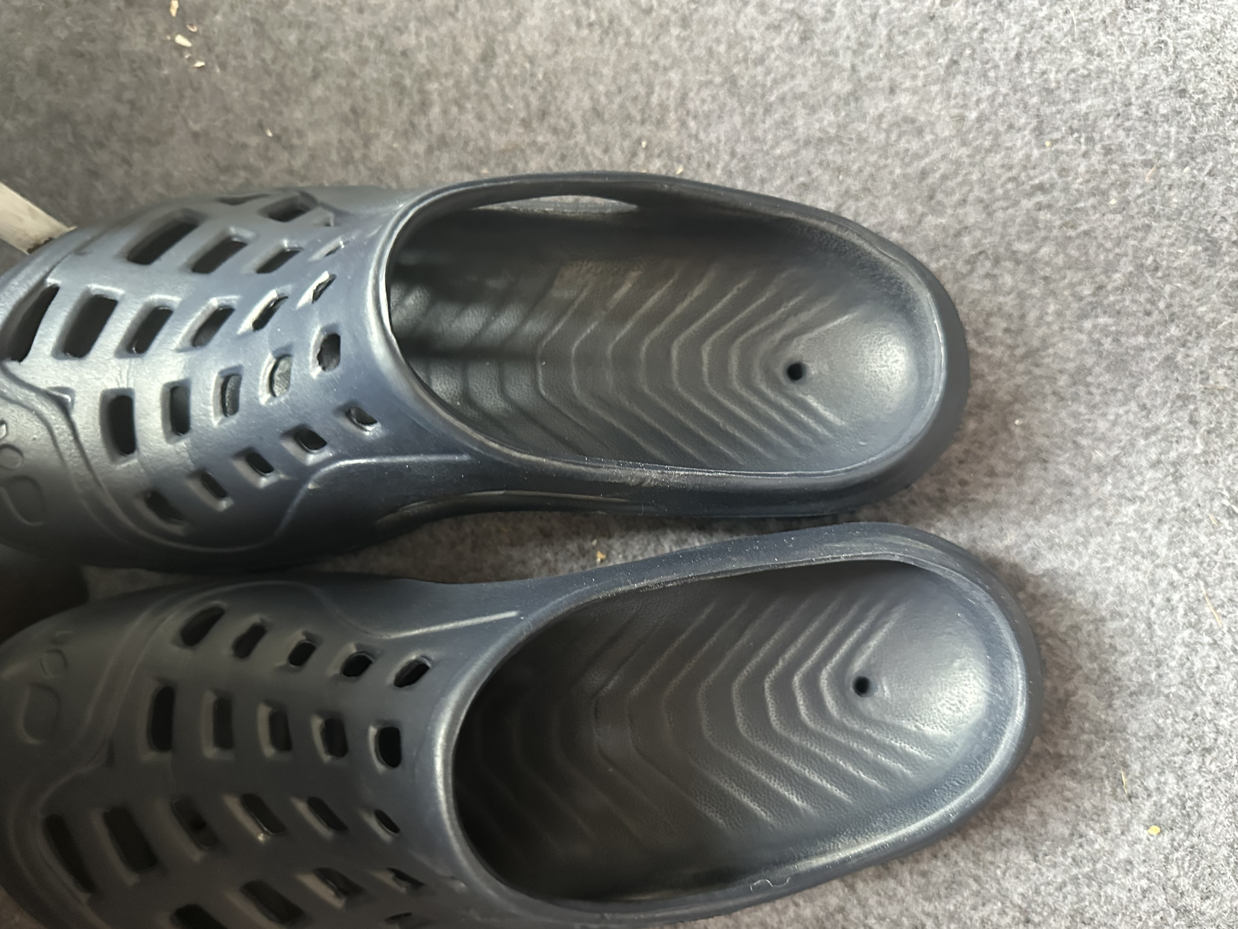 迪卡侬（DECATHLON）游泳男士凉鞋沙滩拖鞋洞洞鞋外穿NABD2028000深蓝色网格款42码 实拍图