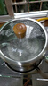 双枪（Suncha）奶锅316L不锈钢婴儿宝宝辅食小奶锅汤锅雪平蒸锅加厚带蒸笼 18cm 实拍图