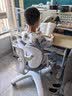 忆瞳儿童学习桌椅套装实木可升降多功能写字桌高中小学生书桌课桌椅子 优学家Pro-1米大桌面-X型追背椅灰 实拍图