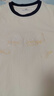 真维斯（Jeanswest）短袖t恤女夏季新款纯棉女装上衣服撞色宽松ins风小个子女生半袖衫 米藏青 蝴蝶秘境橙 XL 实拍图
