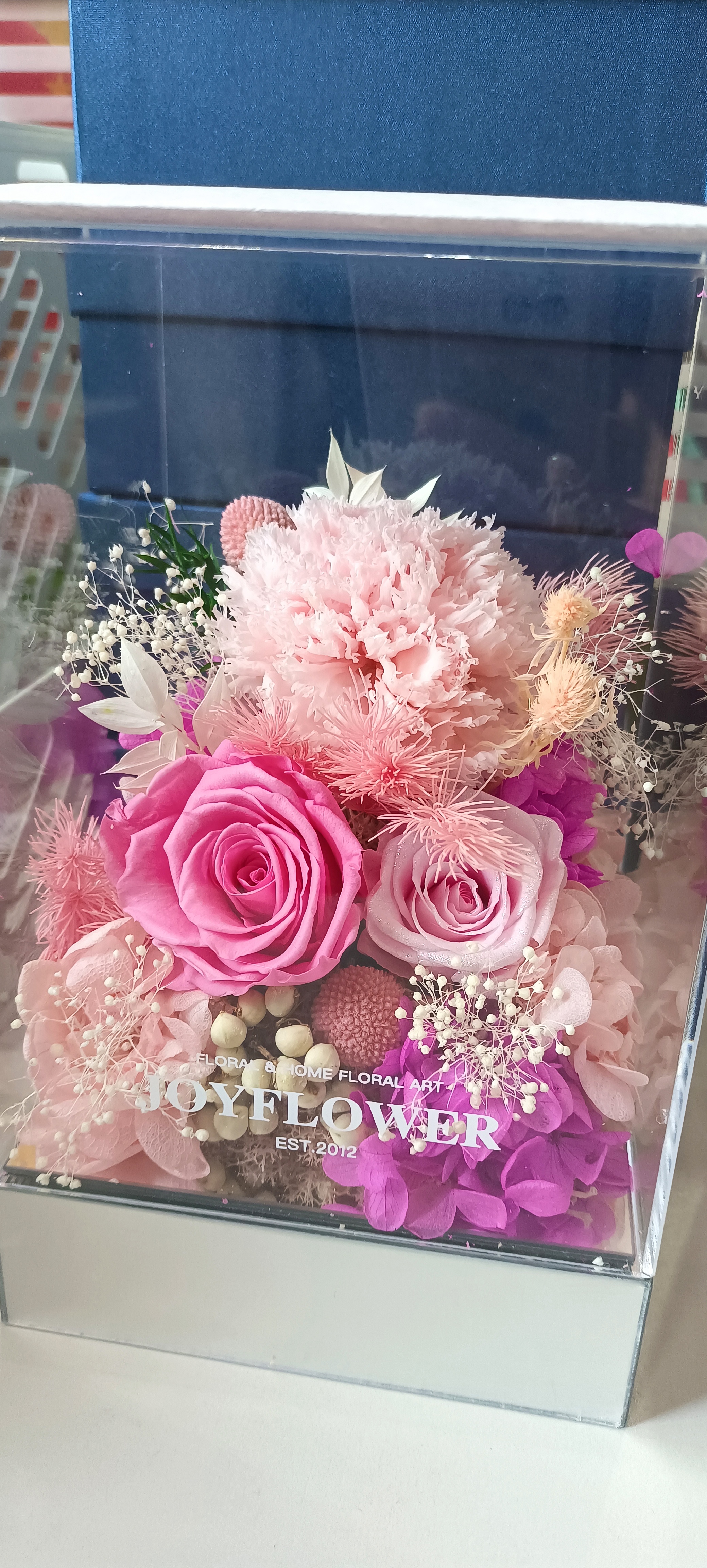 JoyFlower永生花玫瑰花摆件生日礼物结婚纪念日毕业礼品送女生朋友老师高级 实拍图