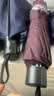 天堂伞 加大雨伞三折 经典商务伞格纹10骨加大雨伞男女 藏青 实拍图