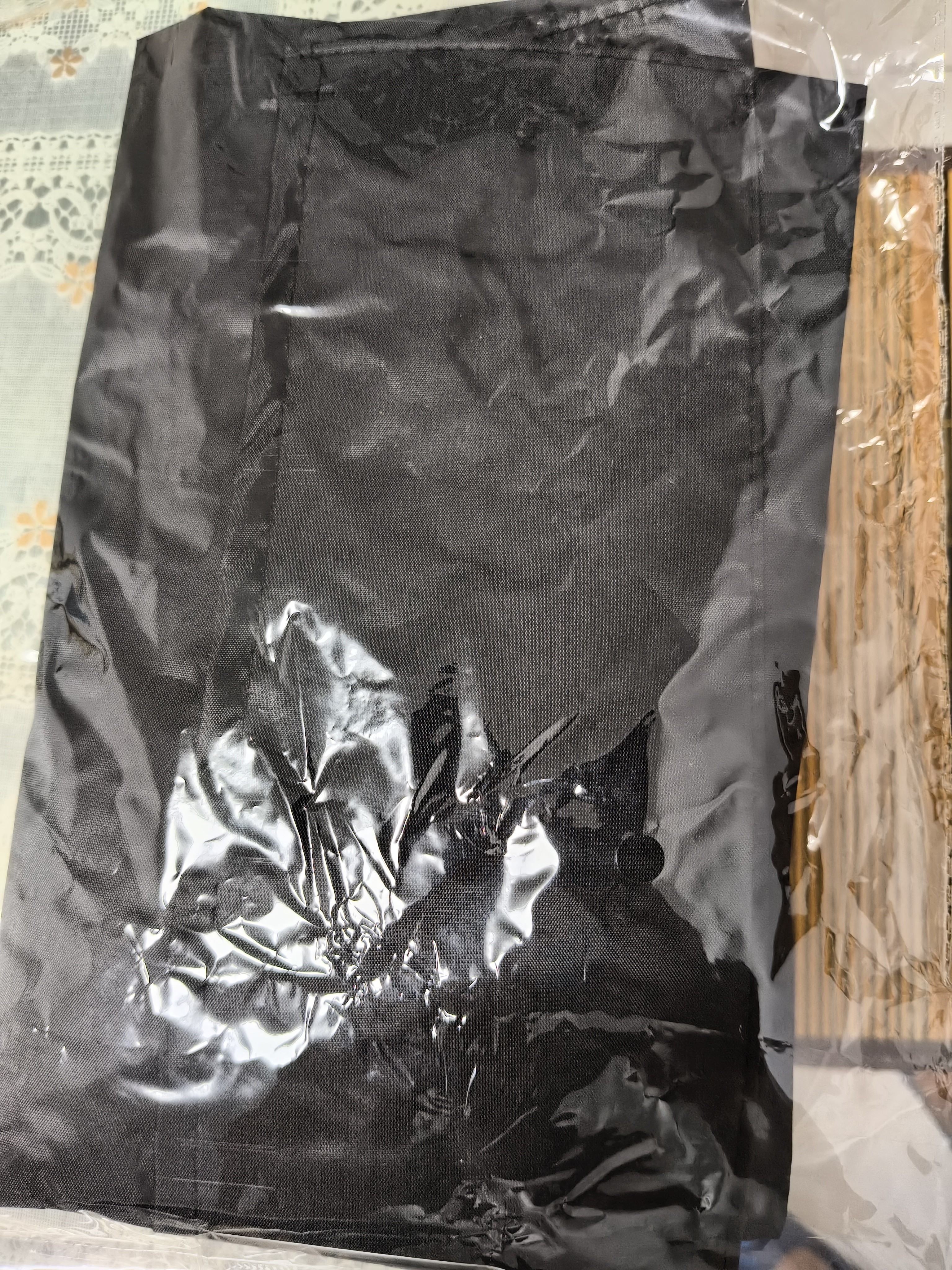 围裙防水防油厨房男女通用刀叉印花防水围裙工作服 防水围裙1条【黑色】 常规款 实拍图