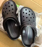 卡骆驰（CROCS）经典洞洞鞋轻便百搭女沙滩鞋包头拖鞋男鞋|10001 黑色-001(含智必星) 45 (290mm) 实拍图