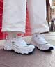 斯凯奇（Skechers）女鞋小白熊女士休闲鞋子厚底增高百搭运动软底老爹鞋女99999863 白色/海军蓝色/WNV 36.5 实拍图