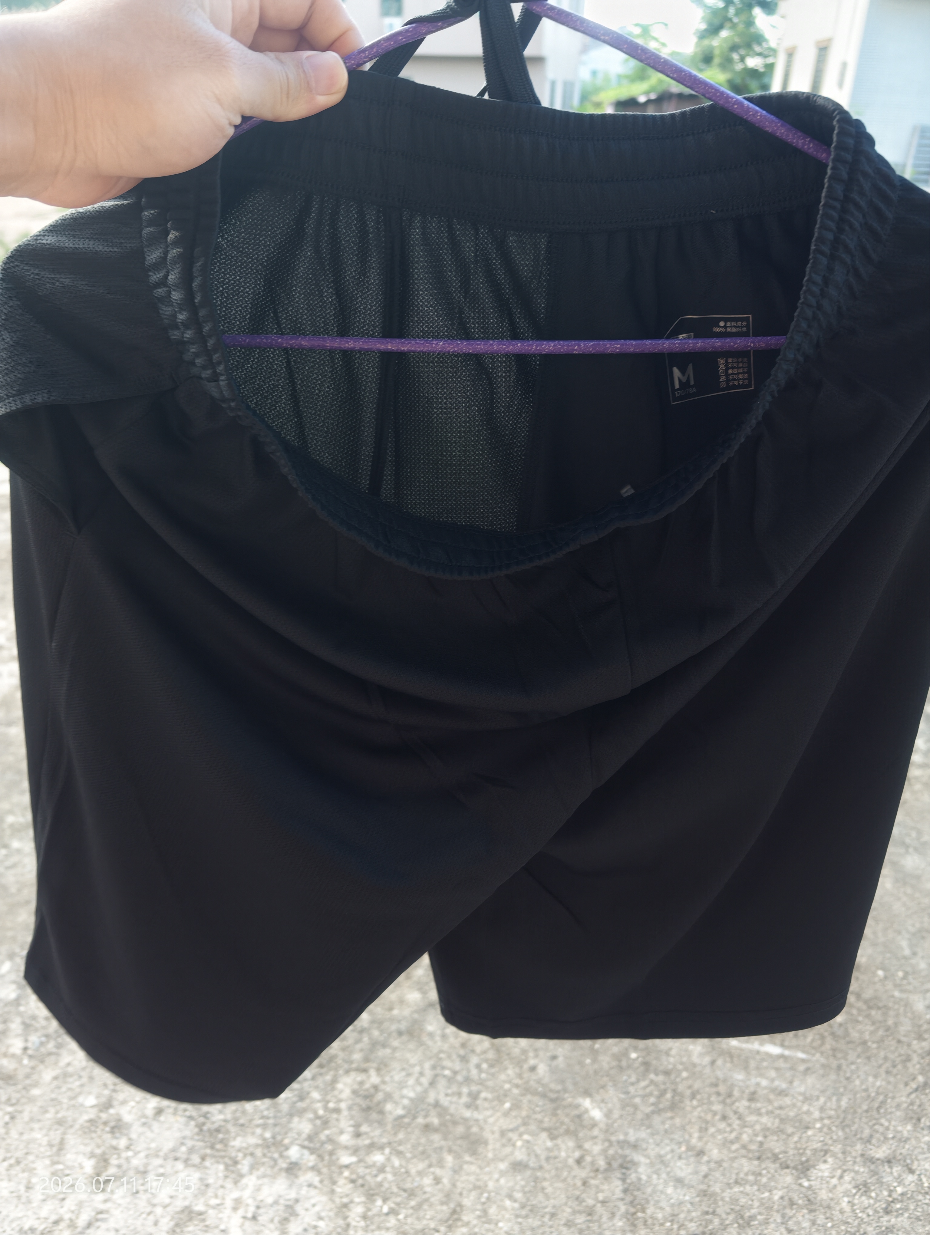 京东京造超轻量速干跑步运动短裤男健身训练吸湿排汗休闲五分裤 黑色 M 实拍图