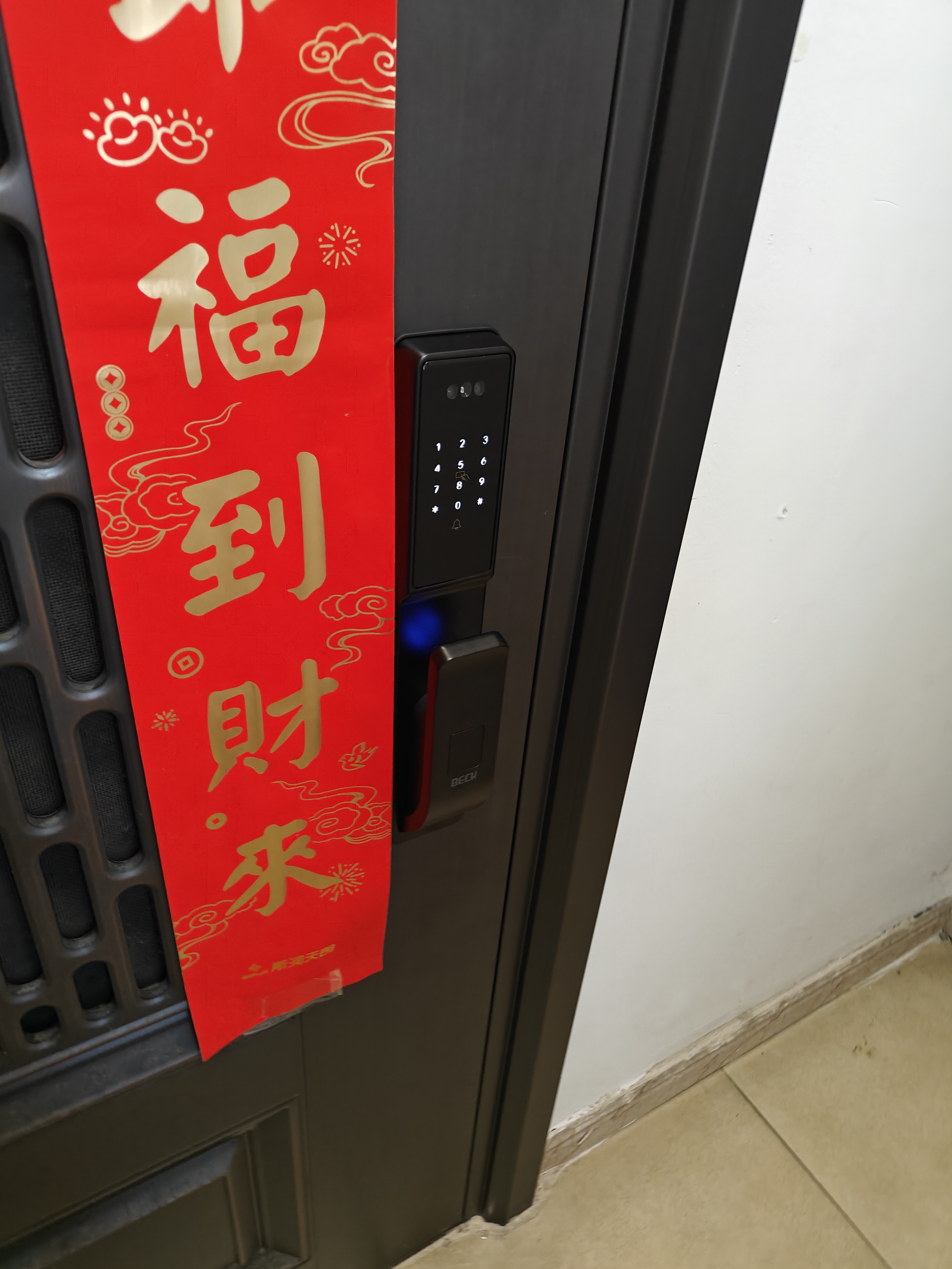 BECK人脸指纹锁家用智能门锁防盗密码锁智能锁入户门电子锁猫眼V6P 实拍图