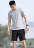 安踏速干裤丨运动短裤男夏季冰丝凉感休闲裤五分裤男士训练吸湿跑步裤 【升级吸湿速干+高弹力】基础黑-3 口袋拉链 XL (180) 实拍图