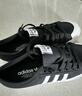 adidas NIZZA PLATFORM厚底增高运动帆布鞋女阿迪达斯三叶草 一号黑/白   38 实拍图