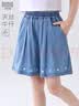 多妙屋女童牛仔短裤夏季洋气儿童休闲中大童宽松裙裤童装11934浅蓝160 实拍图
