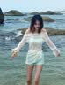 南木熊泳衣女分体挂脖式比基尼三件套甜美保守防晒遮肚显瘦海边度假温泉 小星星分体泳衣【蓝色3件套】 均码 建议【80-115斤】 实拍图