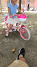 鑫旺彤自行车儿童3-6-10岁单车男女童轻便脚踏车辅助轮5岁女孩车公主车 红升级折叠白胎【悍马轮+护栏】 16寸 适合身高105-125cm 实拍图