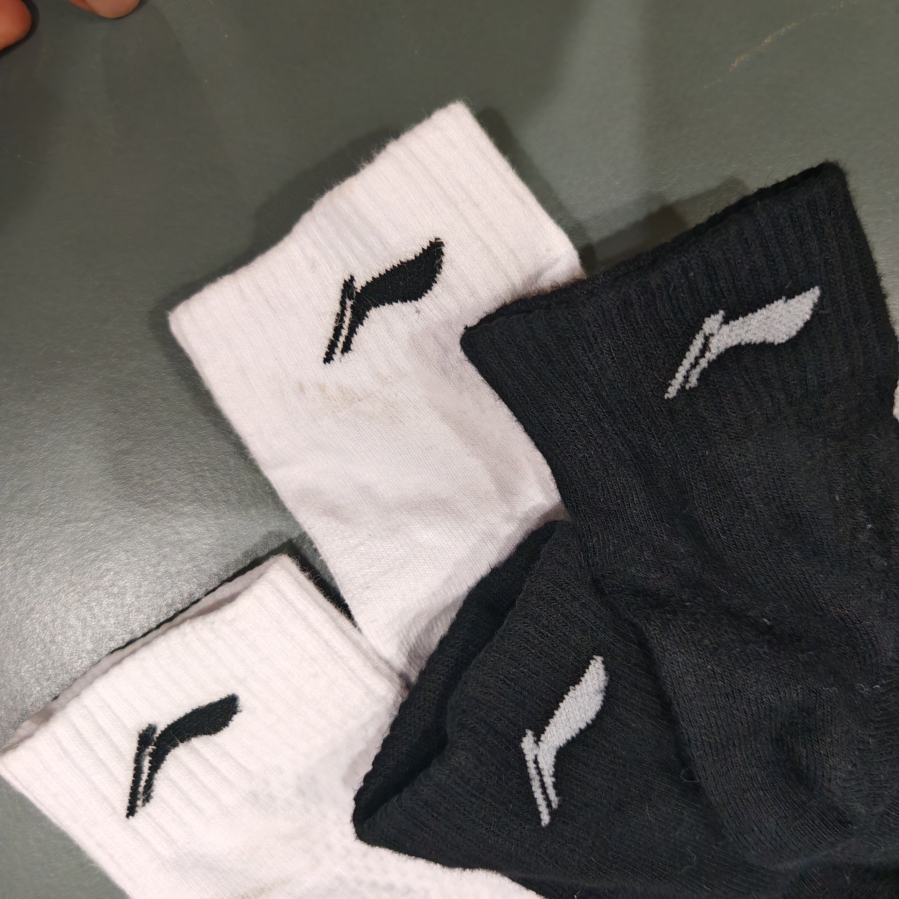 李宁（LI-NING）袜子男夏季（5双）运动袜篮球袜女抗菌防臭透气跑步羽毛球 实拍图