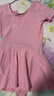 艾舞戈儿童舞蹈练功服女童芭蕾舞服中国舞跳舞裙短袖开档 粉色 150码 实拍图