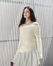 森马（Semir）陈都灵|短袖t恤女26夏短款一字肩荡领收腰氛围感上衣109326100005 实拍图
