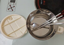美厨（MAXCOOK）316L不锈钢泡面碗 学生饭盒餐杯泡面杯1200ML 配筷勺 白MCWA9683 实拍图