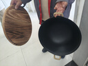 夏老大双耳铸铁炒锅生铁锅传统古法炖锅无涂层不易粘锅圆底炒菜锅38cm 实拍图