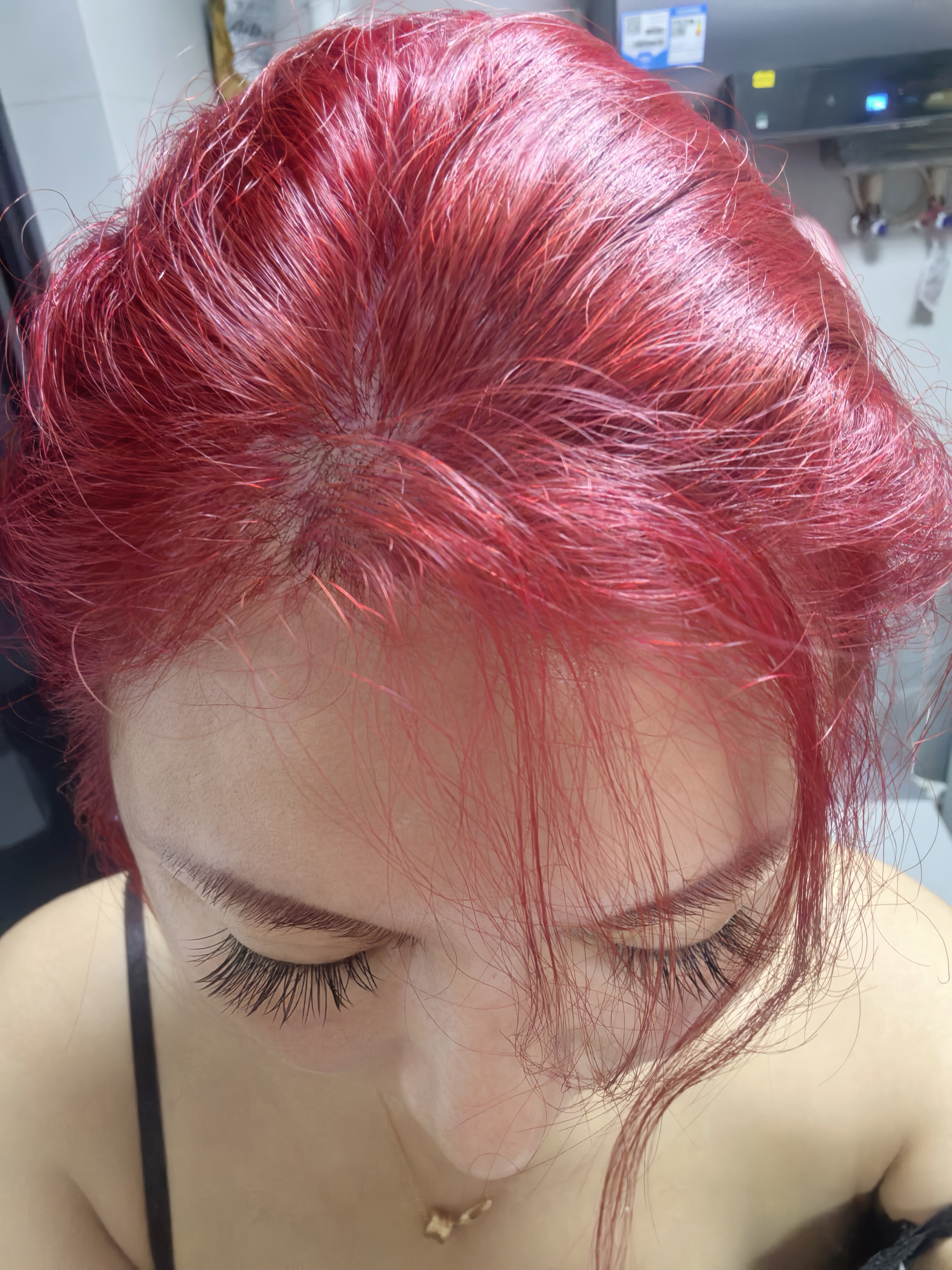 施华蔻（Schwarzkopf）斐丝丽黑发直染染发霜7-88树莓红棕(潮流彩染 无需漂发) 实拍图