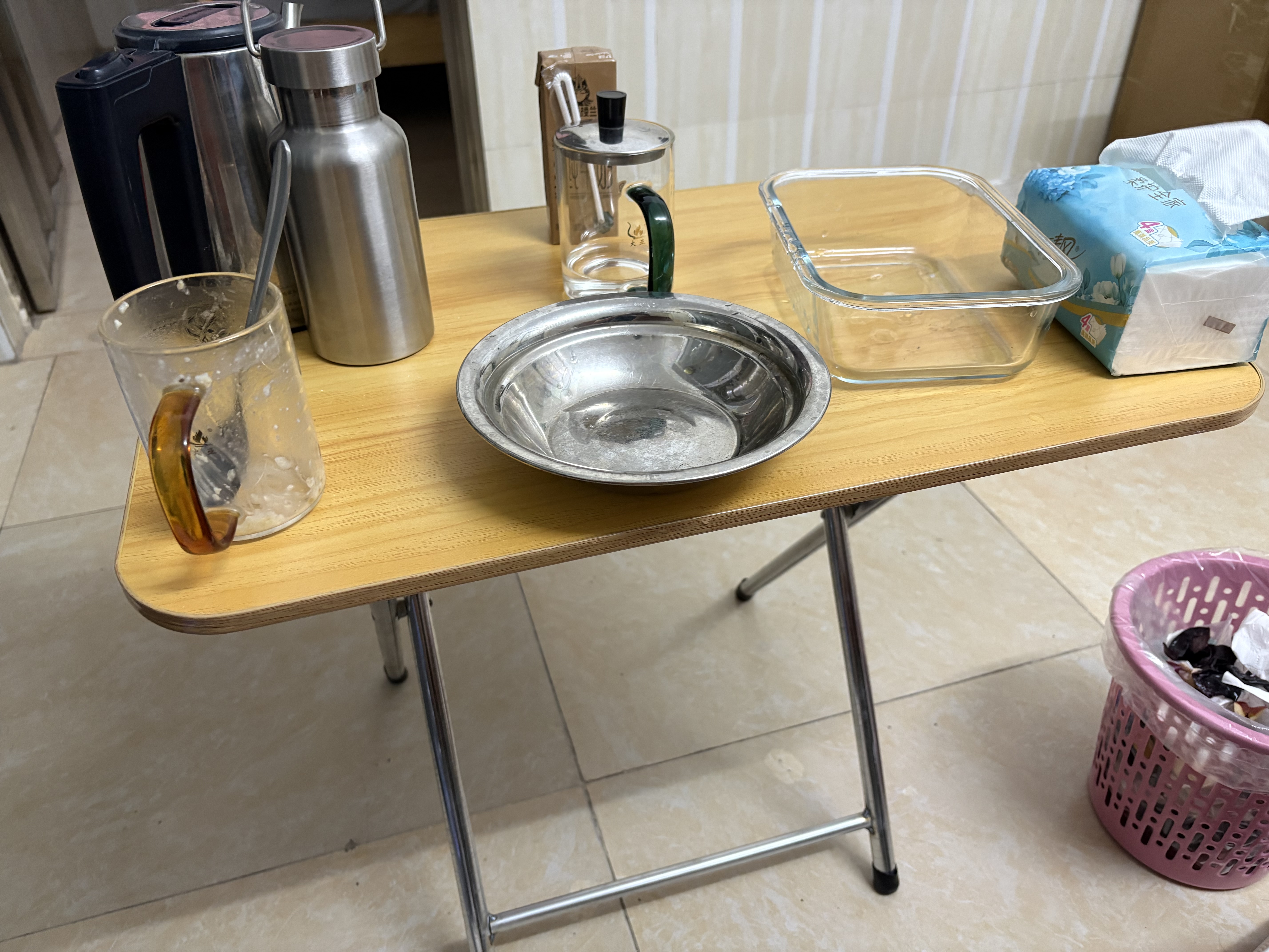 霓峰折叠桌家用小户型餐桌出租屋摆摊餐桌饭桌简易式户外便携式小桌子 胡桃色【60*40*50】镀锌圆腿 实拍图