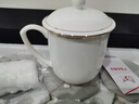 陶相惠茶杯陶瓷办公杯会议杯陶瓷杯家用骨瓷开会茶杯子带盖水杯10只套装 实拍图