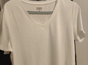森马（Semir）短袖t恤女凉感抗菌正肩修身2026夏显瘦V领白色打底衫109326100002 实拍图