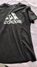阿迪达斯（adidas）【特价清仓】夏季男女同款短袖男T恤跑步健身运动速干百搭 黑白 L 实拍图
