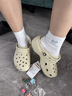 CROCS卡骆驰白鹿同款云朵洞洞鞋时尚百搭户外沙滩鞋|206750 骨白色-2Y2(含智必星) 36 /37(230mm) 实拍图