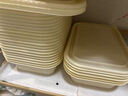 云蕾一次性餐盒带盖饭盒餐具打包盒食品级加厚玉米淀粉1000ML*20套 实拍图