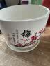 裕轩堂花盆陶瓷梅兰创意特大号简约绿萝吊兰阳台室内多肉托盆家用带托盘 梅//82060 特大直径21左右 实拍图