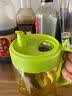 茶花（CHAHUA）厨房玻璃油壶调味罐油罐醋瓶酱油瓶带防尘盖防漏油瓶 草绿色 倒油壶 450ml 实拍图