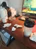 Blender Bottle蛋白粉摇摇杯运动水杯 大容量塑料杯带刻度健身便携搅拌男士女生 经典款V2透明黑600ml 实拍图