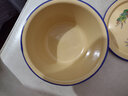 欧丽家 黄色圆形带盖搪瓷碗搪瓷盖盆多规格搪瓷老式洗手碗电磁炉通用 16cm 实拍图
