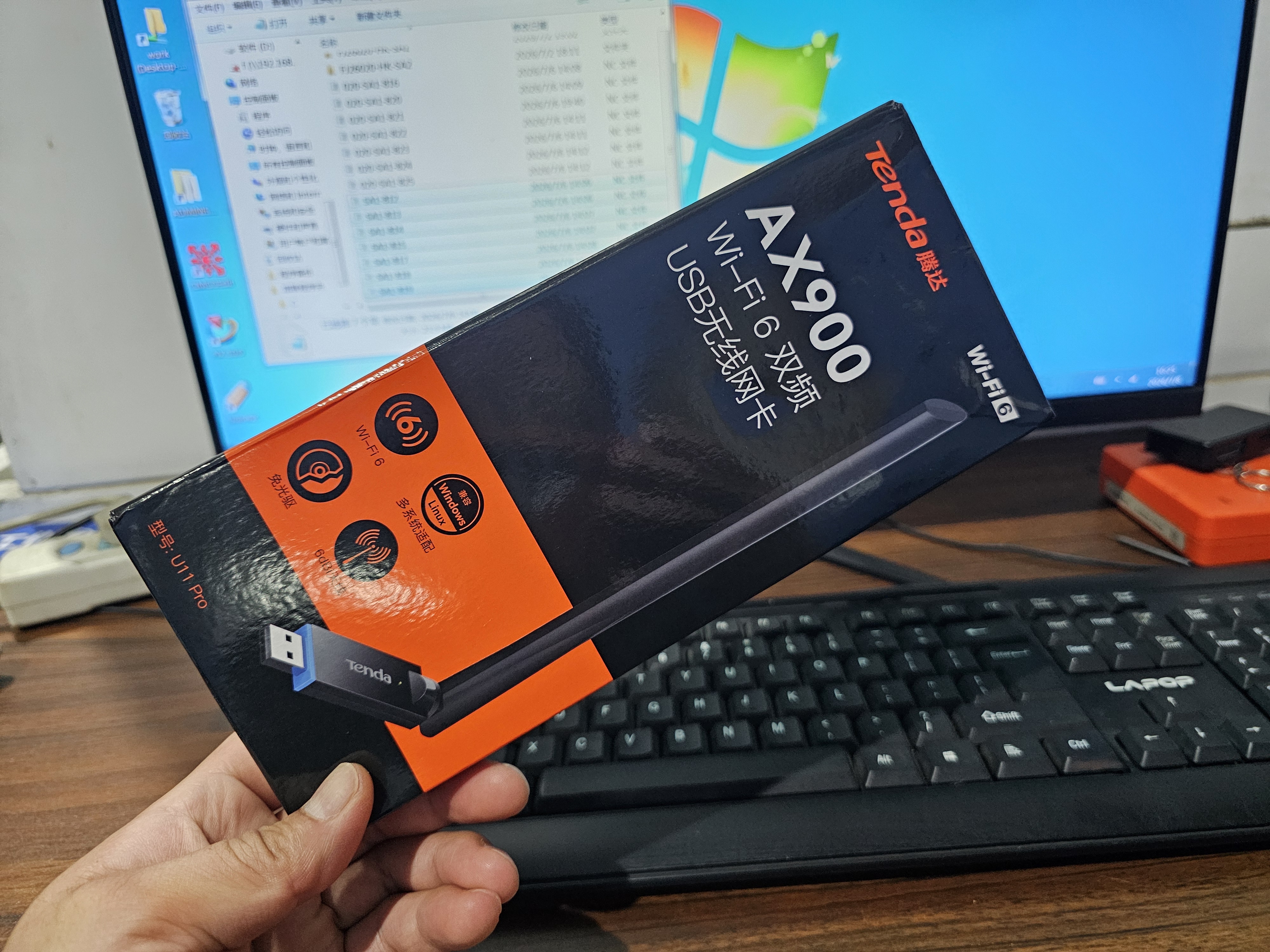 Tenda腾达 usb无线网卡wifi6 AX900双频5g 无线网卡台式机专用 高增益天线 wifi接收器 无线wifi发射 实拍图
