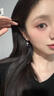 自由说菱形十字架无耳洞耳夹耳环男欧美耳钉女耳坠潮流个性痞帅潮男耳饰 十字架耳钉【一对】 实拍图