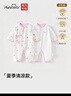 欢喜小熊新生儿连体哈衣春夏季宝宝纯棉护肚爬服0-6个月新生婴儿蝴蝶衣 实拍图