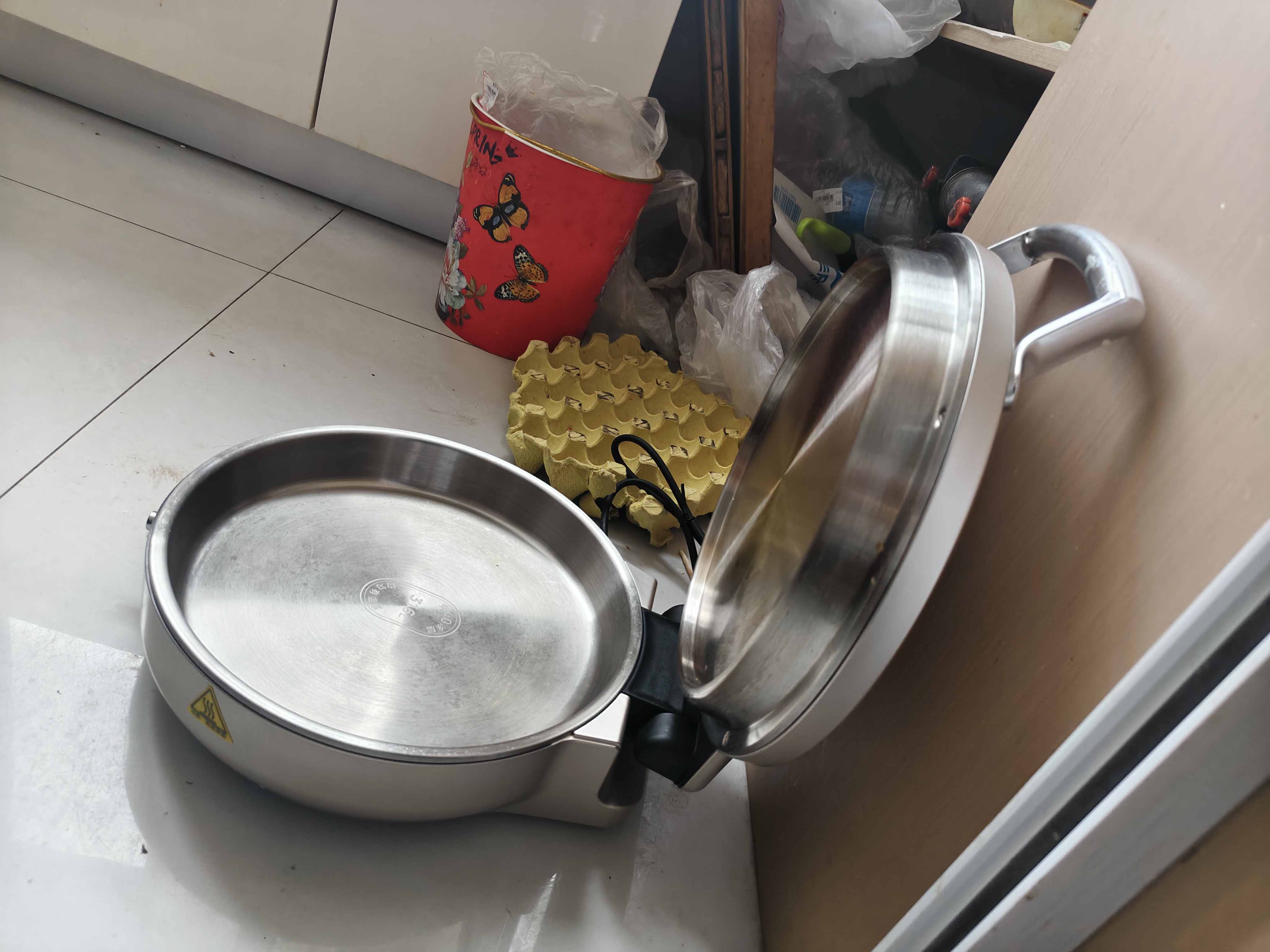 美的（Midea）电饼铛 小钢炮0涂层316L不锈钢电饼档 家庭用40mm超深双面加热 煎饼锅烤肉锅烙饼锅早餐机电煎锅s1 实拍图