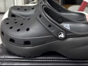 卡骆驰（CROCS）白鹿同款经典云朵洞洞鞋时尚百搭女鞋花园鞋|206750 黑色-001(含智必星) 39 (250mm) 实拍图