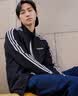 adidas休闲舒适三条纹立领夹克外套男装秋季阿迪达斯官方轻运动 黑色/白（推荐选大一码）   S 实拍图