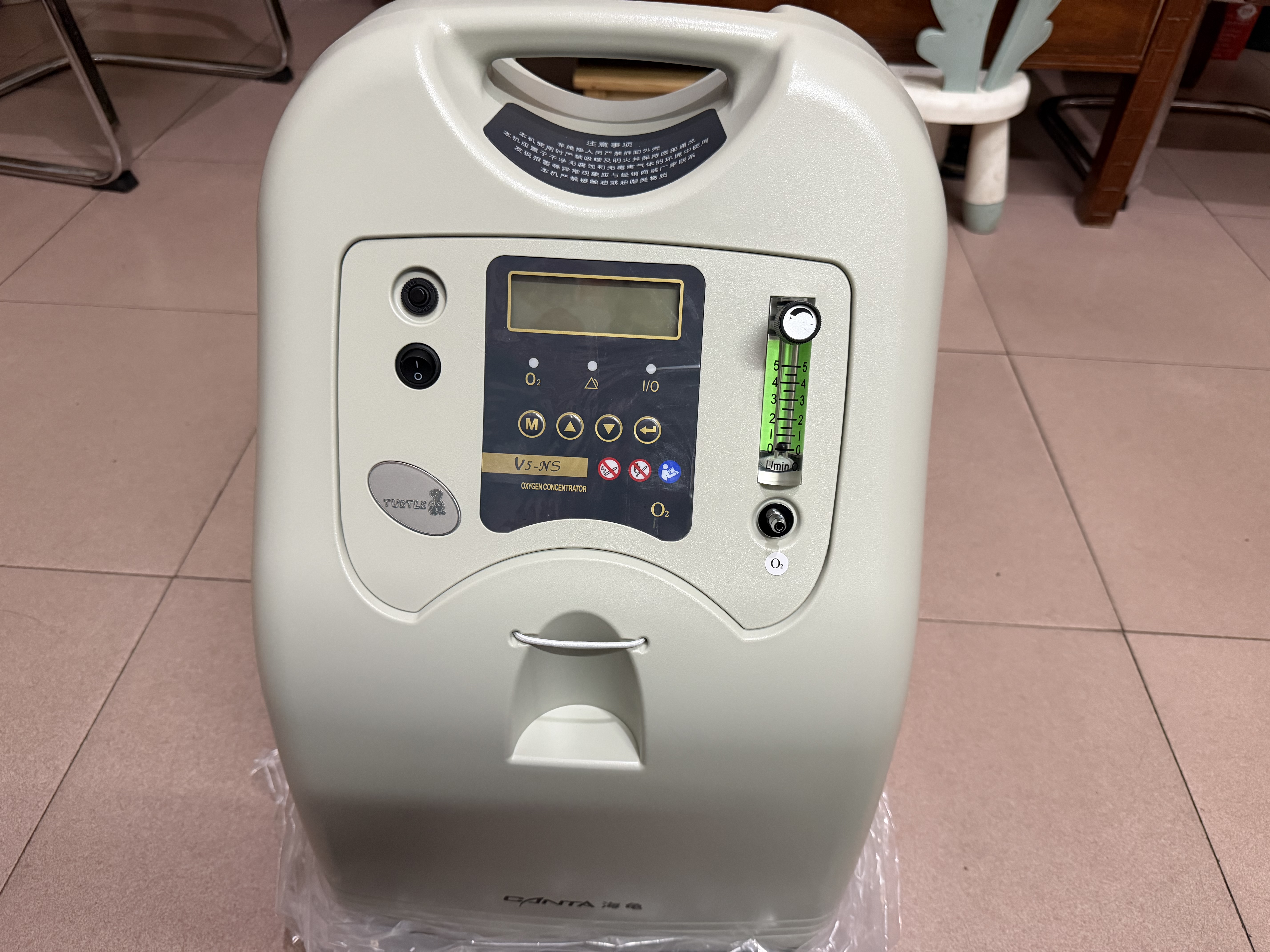 海龟医用5L升大流量制氧机老人孕妇家用吸氧机氧气机V5 【持续稳定供氧】5L医用经典款V5-NS 实拍图