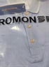 罗蒙冰丝短袖t恤男夏季薄款翻领格子polo衫上衣中年爸爸装 36浅兰 L 实拍图