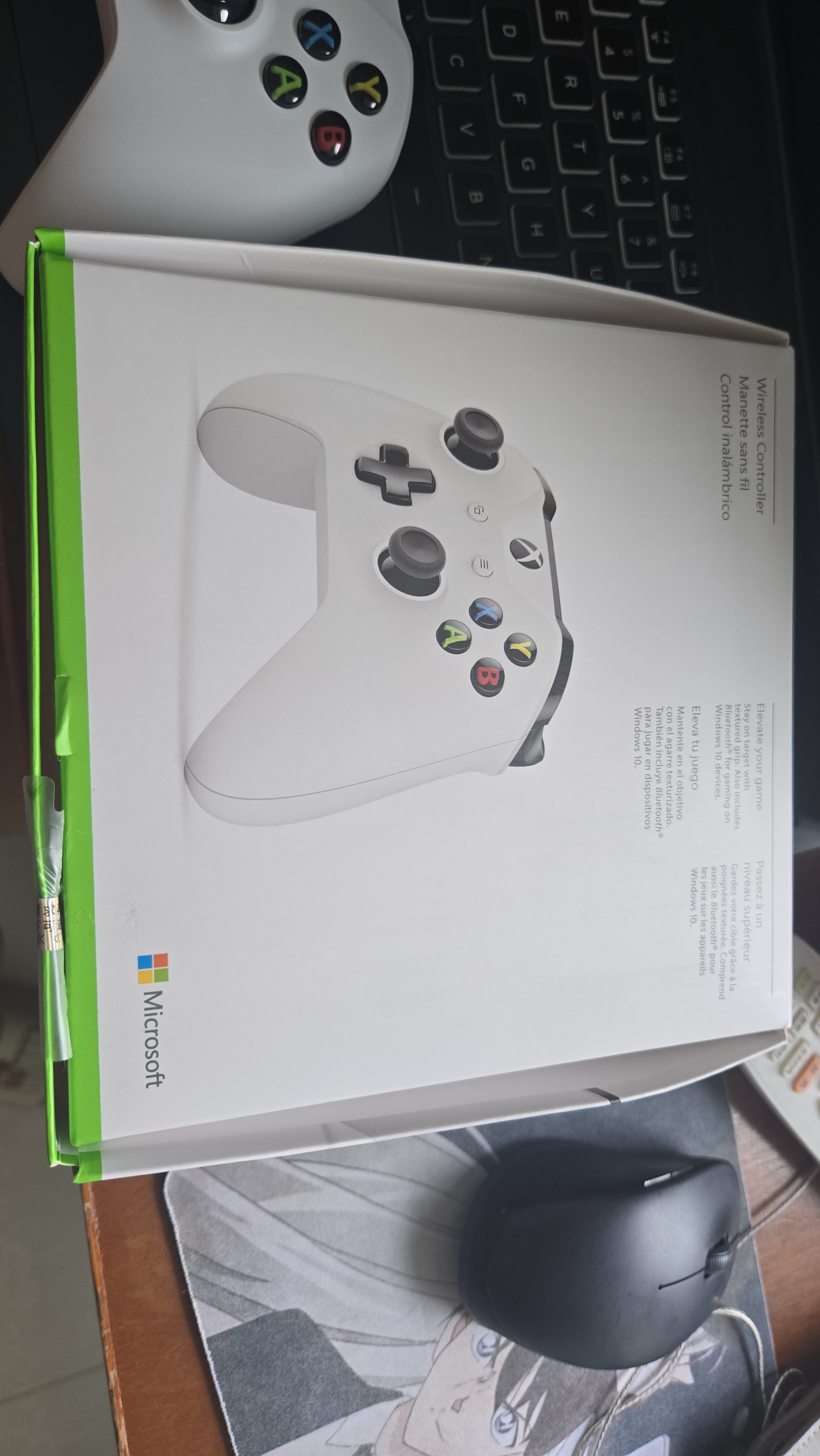 XBOX微软原装Xbox one手柄无线控制器PC电脑ios蓝牙OneS游戏手柄steam xbox手柄 冰雪白【送线/帽】 实拍图