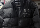 MEDM【王鹤棣同款】 国潮字母刺绣保暖立领羽绒服冬季外套 黑色 2XL 实拍图